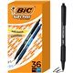 BIC Soft Feel Retractable Ball Point Pen Medium, Assorted, 36 Pack - Medium Pen Point - 1 mm Pen Point Size - Retractable - Asso