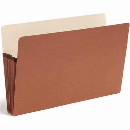 Smead Straight Tab Cut Legal Recycled File Pocket - 8 1/2" x 14" - Top Tab Location - Redrope - Redrope - 30% Recycled - 10 / Bo