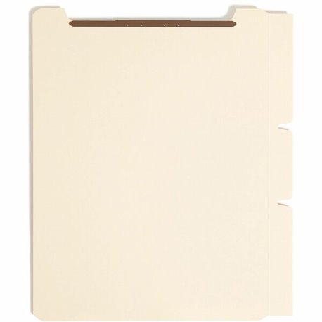 Smead Self-Adhesive Folder Dividers with Twin-Prong Fastener - For Letter 8 1/2" x 11" Sheet - Manila - Manila - 100 / Box