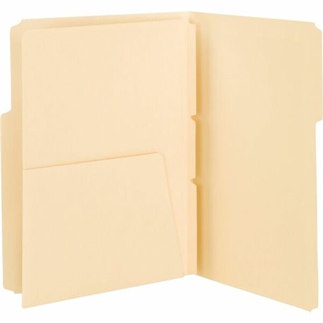 Smead Self-Adhesive Folder Dividers with Pockets - For Letter 8 1/2" x 11" Sheet - Manila - Manila - 25 / Pack