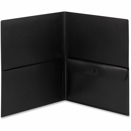 Smead Poly Two-Pocket Folders with Security Pocket - Letter - 8 1/2" x 11" Sheet Size - 50 Sheet Capacity - 2 Pocket(s) - Polypr