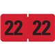 Smead ETYJ Color-Coded Year Labels - "2022" - 1 1/2" Width x 3/4" Length - Rectangle - Red - 500 / Roll