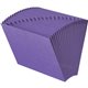 Smead Letter Recycled Expanding File - 8 1/2" x 11" - 7/8" Expansion - 21 Pocket(s) - Leatherine - Purple - 10% Recycled - 1 Eac