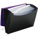 Smead Letter Expanding File - 8 1/2" x 11" - 12 Internal Pocket(s) - Purple, Black - 1 Each