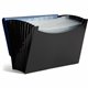 Smead Letter Expanding File - 8 1/2" x 11" - 12 Pocket(s) - Polypropylene - Blue, Black - 1 Each