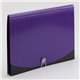 Smead Letter Expanding File - 8 1/2" x 11" - 6 Pocket(s) - Purple, Black - 12 / Carton