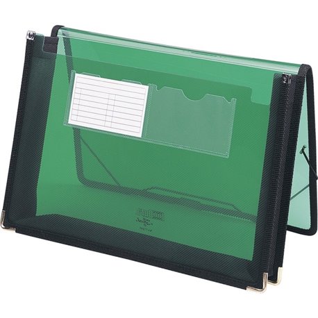 Smead Letter File Wallet - 8 1/2" x 11" - 200 Sheet Capacity - 2 1/4" Expansion - 2 Front Pocket(s) - Polypropylene - Green - 1 