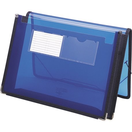 Smead Letter File Wallet - 8 1/2" x 11" - 200 Sheet Capacity - 2 1/4" Expansion - 2 Front Pocket(s) - Polypropylene - Blue - 1 E