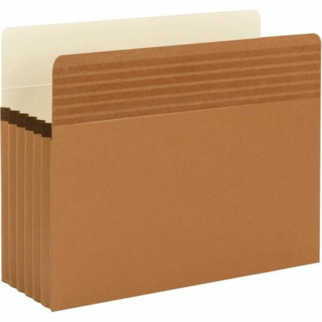 Smead Easy Grip File Pocket, Straight-Cut Tab, 5-1/4" Expansion, Letter Size, Redrope, 10 per Box (73209) - 8 1/2" x 11" - 5 1/4