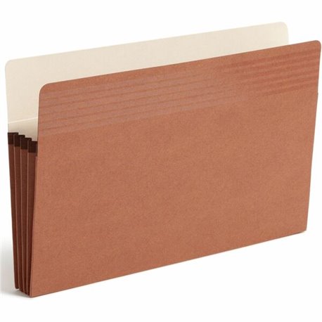 Smead Easy Grip Straight Tab Cut Legal Recycled File Pocket - 8 1/2" x 14" - 3 1/2" Expansion - Pressboard - Redrope - 30% Recyc