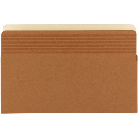 Smead Easy Grip Straight Tab Cut Legal Recycled File Pocket - 8 1/2" x 14" - 5 1/4" Expansion - Redrope - Redrope - 30% Recycled