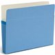 Smead Straight Tab Cut Letter Recycled File Pocket - 8 1/2" x 11" - 3 1/2" Expansion - Top Tab Location - Blue - 10% Recycled - 