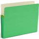 Smead Straight Tab Cut Letter Recycled File Pocket - 8 1/2" x 11" - 3 1/2" Expansion - Top Tab Location - Card Stock - Green - 1