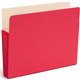 Smead Straight Tab Cut Letter Recycled File Pocket - 8 1/2" x 11" - 3 1/2" Expansion - Top Tab Location - Red - 10% Recycled - 1