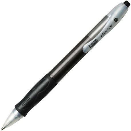 BIC Retractable Ballpoint Pens - Medium Pen Point - 1 mm Pen Point Size - Refillable - Retractable - Black - Black Barrel - Tung