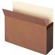 Smead Straight Tab Cut Letter Recycled File Pocket - 8 1/2" x 11" - 5 1/4" Expansion - Top Tab Location - Kraft, Redrope - Redro