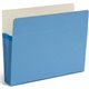 Smead Straight Tab Cut Letter Recycled File Pocket - 8 1/2" x 11" - 5 1/4" Expansion - Top Tab Location - Blue - 10% Recycled - 