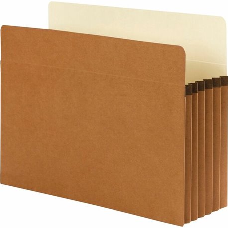 Smead SuperTab Straight Tab Cut Letter Recycled File Pocket - 8 1/2" x 11" - 800 Sheet Capacity - 5 1/4" Expansion - Redrope - R