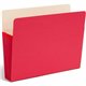 Smead Straight Tab Cut Letter Recycled File Pocket - 8 1/2" x 11" - 5 1/4" Expansion - Top Tab Location - Red - 10% Recycled - 1