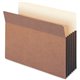 Smead TUFF Straight Tab Cut Letter Recycled File Pocket - 8 1/2" x 11" - 1200 Sheet Capacity - 5 1/4" Expansion - Redrope - Redr