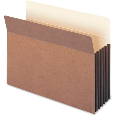 Smead TUFF Straight Tab Cut Letter Recycled File Pocket - 8 1/2" x 11" - 1200 Sheet Capacity - 5 1/4" Expansion - Redrope - Redr