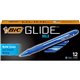 BIC Glide Bold - Bold Pen Point - 1.6 mm Pen Point Size - Conical Pen Point Style - Refillable - Retractable - Blue - Blue Barre