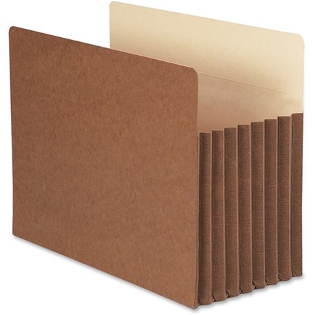 Smead TUFF Straight Tab Cut Letter Recycled File Pocket - 8 1/2" x 11" - 1600 Sheet Capacity - 7" Expansion - Redrope - Redrope 