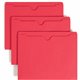 Smead Colored Straight Tab Cut Letter Recycled File Jacket - 8 1/2" x 11" - Red - 10% Recycled - 100 / Box