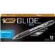 BIC Glide Bold Ball Pen - Bold Pen Point - 1.6 mm Pen Point Size - Conical Pen Point Style - Refillable - Retractable - Black - 