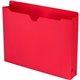 Smead Colored Straight Tab Cut Letter Recycled File Jacket - 8 1/2" x 11" - 2" Expansion - Red - 10% Recycled - 50 / Box