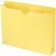 Smead Colored Straight Tab Cut Letter Recycled File Jacket - 8 1/2" x 11" - 2" Expansion - Yellow - 10% Recycled - 50 / Box