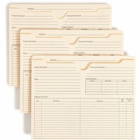 Smead Straight Tab Cut Letter Recycled File Jacket - 2" Folder Capacity - 8 1/2" x 11" - 2" Expansion - Top Tab Location - Manil