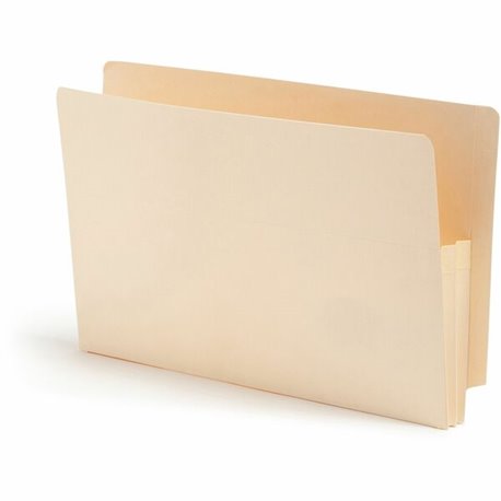 Smead Straight Tab Cut Legal Recycled File Pocket - 8 1/2" x 14" - 400 Sheet Capacity - 1 3/4" Expansion - Manila - 10% Recycled