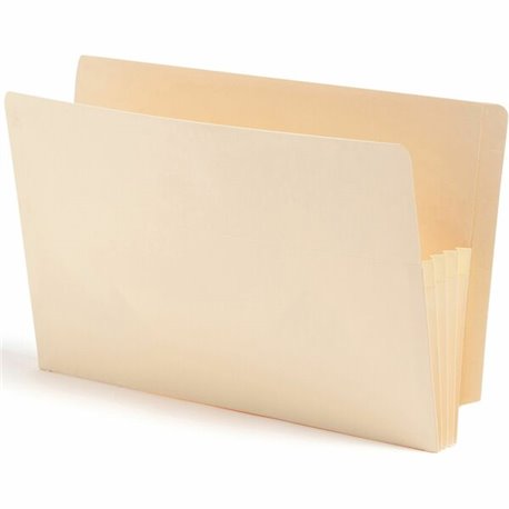 Smead Straight Tab Cut Legal Recycled File Pocket - 8 1/2" x 14" - 800 Sheet Capacity - 3 1/2" Expansion - Manila - Manila - 10%