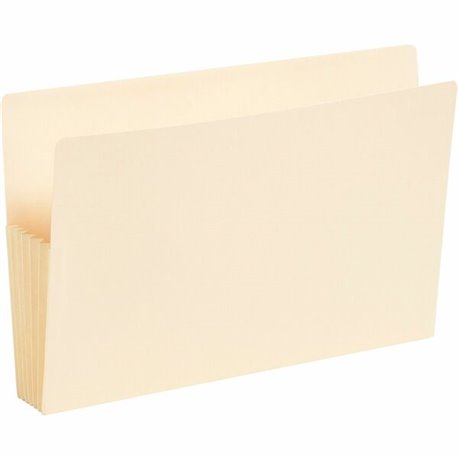 Smead Straight Tab Cut Legal Recycled File Pocket - 8 1/2" x 14" - 1200 Sheet Capacity - 5 1/4" Expansion - Manila - Manila - 10