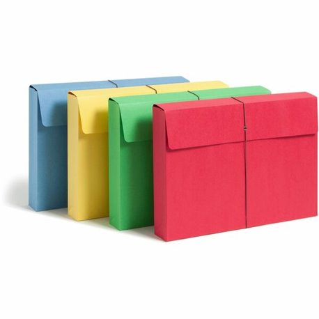 Smead Legal Recycled File Wallet - 8 1/2" x 14" - 2" Expansion - Redrope - Blue, Green, Red, Yellow - 10% Recycled - 50 / Box