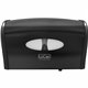 LoCor Side-By-Side Bath Tissue Dispenser - 300 x Sheet - 5.2" Height x 14.9" Width x 9.1" Depth - Black - 1 Each