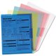 Smead Letter File Jacket - 8 1/2" x 11" - Polypropylene - Blue, Clear, Green, Red, Yellow - 5 / Pack