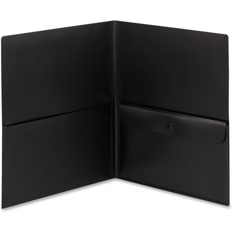 Smead Poly Two-Pocket Folders with Security Pocket - Letter - 8 1/2" x 11" Sheet Size - 50 Sheet Capacity - 2 Pocket(s) - Polypr