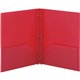 Smead Letter Fastener Folder - 8 1/2" x 11" - 180 Sheet Capacity - 2 x Double Tang Fastener(s) - 2 Inside Back Pocket(s) - Red -