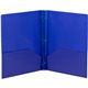 Smead Letter Fastener Folder - 8 1/2" x 11" - 180 Sheet Capacity - 2 x Double Tang Fastener(s) - 2 Inside Back Pocket(s) - Blue 