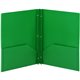 Smead Letter Fastener Folder - 8 1/2" x 11" - 180 Sheet Capacity - 2 x Double Tang Fastener(s) - 2 Inside Back Pocket(s) - Green