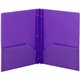 Smead Letter Fastener Folder - 8 1/2" x 11" - 180 Sheet Capacity - 2 x Double Tang Fastener(s) - 2 Inside Back Pocket(s) - Purpl