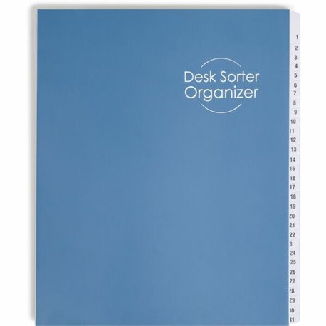 Smead Daily/Monthly Desk File/Sorter - Digit - 1-31 - Letter - 8.50" Width x 11" Length - Blue Divider - Recycled - 1 Each