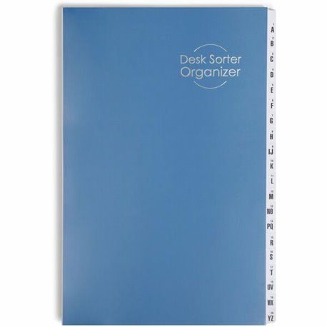 Smead Desk File/Sorter - 20 x Divider(s) - Character - A-Z - Legal - 8.50" Width x 14" Length - Blue Divider - Recycled - 1 Each