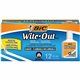 BIC Quick Dry Correction Fluid, White, 12 Pack - Foam Brush Applicator - 20 mL - White - 12 / Pack