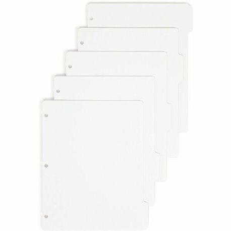 Smead Three-Ring Binder Index Dividers - Letter - 8.50" Width x 11" Length - White Divider - Recycled - 20 / Box