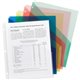 Smead Letter File Jacket - 8 1/2" x 11" - Poly - Clear, Green, Red, Yellow, Blue - 5 / Pack