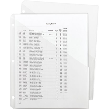 Smead Letter File Jacket - 8 1/2" x 11" - Poly - Clear - 5 / Pack