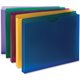 Smead Straight Tab Cut Letter File Jacket - 1" Folder Capacity - 8 1/2" x 11" - 1" Expansion - Blue, Red, Yellow, Green, Purple 